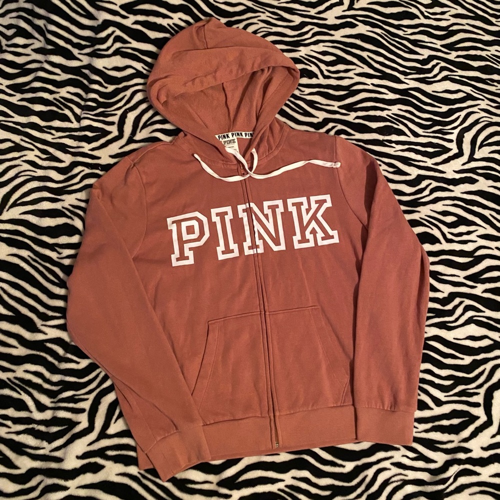 VS Pink full zip hoodie size large